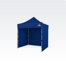 BRIMO Kézi sátor 2x2 m Acél | Profi háttér 45 másodperc alatt felállítva - plusz 3 oldalfal - Kék