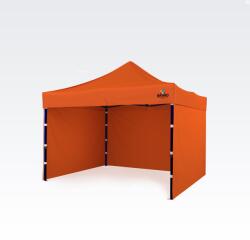 BRIMO Sörsátor 3x3 m Acélváz 3 fallal: Munkasátor kézműveseknek - plusz 3 oldalfal - Narancssárga