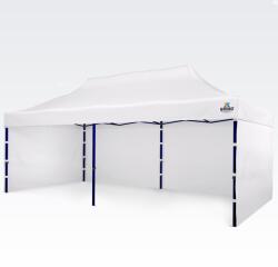 BRIMO Kerti pavilon 3×6 m - összecsukható 3 fallal | BRIMO® - plusz 3 oldalfal - Fehér