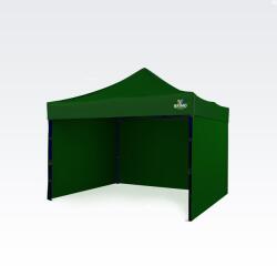 BRIMO Altánok 3x3m Acélkeret 3 Falakkal: Munkasátor Kézműveseknek - plusz 3 oldalfal - Zöld