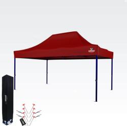 BRIMO Kiállítási sátor 3x4, 5m (45mm acél) | Gyors összeszerelés, hosszú élettartam - 3 oldalfal nélkül - Piros