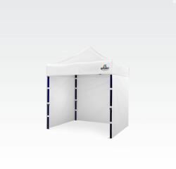 BRIMO Párty sátor 2x2m 3 falakkal: Ollós acél menedék a kertbe - plusz 3 oldalfal - Fehér