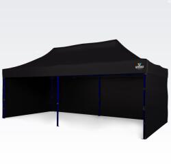 BRIMO Kerti pavilon 3×6 m - összecsukható 3 fallal | BRIMO® - plusz 3 oldalfal - Fekete