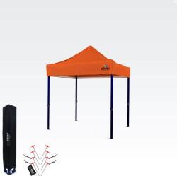 BRIMO Összecsukható sátor 2x2m: Acél 45mm, 100% Vízálló - 3 oldalfal nélkül - Narancs