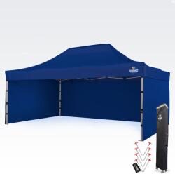 BRIMO Reklámsátor 4x6 m Prémium (Alu) 3 oldallal - Gyorsan felállítható - plusz 3 oldalfal - Kék