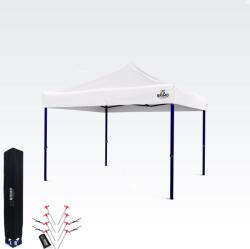 BRIMO Sátor 3x3m - Gyors összeszerelés és 100% védelem partikhoz és ünnepségekhez - 3 oldalfal nélkül - Fehér