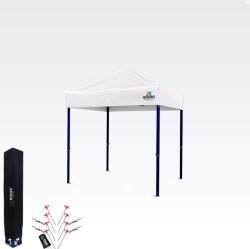 BRIMO Összecsukható sátor 2x2m: Acél 45mm, 100% Vízálló - 3 oldalfal nélkül - Fehér