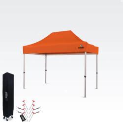BRIMO Kerti sátrak 2×3 m alumíniumból, falak nélkül | Gyors felállítás és masszív, könnyű váz - 3 oldalfal nélkül - Narancs