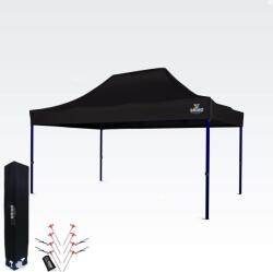 BRIMO Kiállítási sátor 3x4, 5m (45mm acél) | Gyors összeszerelés, hosszú élettartam - 3 oldalfal nélkül - Fekete