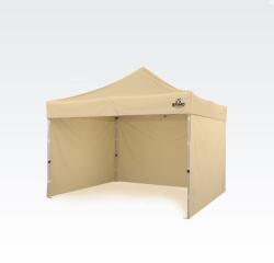 BRIMO Szerelhető sátor 3x3m Ünnepségekre: Vízálló Védelem és Villámgyors Összecsukás - plusz 3 oldalfal - Bézs