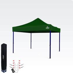 BRIMO Sátor 3x3m - Gyors összeszerelés és 100% védelem partikhoz és ünnepségekhez - 3 oldalfal nélkül - Zöld