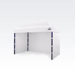 BRIMO Gyorsan felállítható sátor 2x3m (3 fal): Acél szilárdság a piacosok számára - plusz 3 oldalfal - Fehér