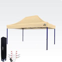 BRIMO Kiállítási sátor 3x4, 5m (45mm acél) | Gyors összeszerelés, hosszú élettartam - 3 oldalfal nélkül - Bézs