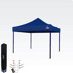 BRIMO Sátor 3x3m - Gyors összeszerelés és 100% védelem partikhoz és ünnepségekhez - 3 oldalfal nélkül - Kék