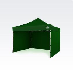 BRIMO Szerelhető sátor 3x3m Ünnepségekre: Vízálló Védelem és Villámgyors Összecsukás - plusz 3 oldalfal - Zöld