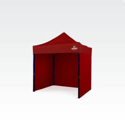 BRIMO Párty sátor 2x2m 3 falakkal: Ollós acél menedék a kertbe - plusz 3 oldalfal - Piros