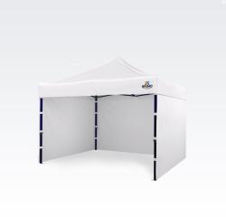 BRIMO Pavilon 3x3 m Acélváz 3 fallal: Munkasátor kézműveseknek - plusz 3 oldalfal - Fehér