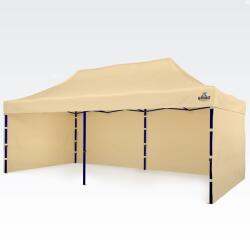 BRIMO Kerti pavilon 3×6 m - összecsukható 3 fallal | BRIMO® - plusz 3 oldalfal - Bézs