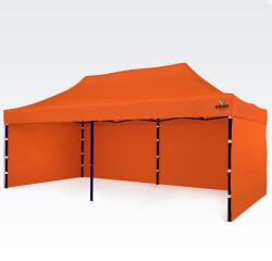 BRIMO Kerti pavilon 3×6 m - összecsukható 3 fallal | BRIMO® - plusz 3 oldalfal - Narancs