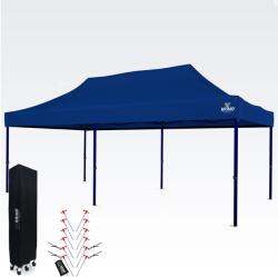 BRIMO Vízálló Party Sátor 3x6m - Gondtalan Ünneplés 16, 5m2 Tető alatt - 3 oldalfal nélkül - Kék