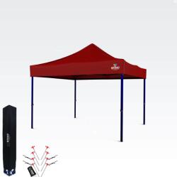 BRIMO Sátor 3x3m - Gyors összeszerelés és 100% védelem partikhoz és ünnepségekhez - 3 oldalfal nélkül - Piros