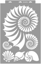 MyWall Nautilus stencil - 3D - 38x60 cm maxi 1