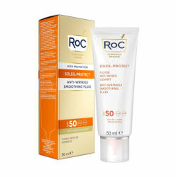 Roc Division - Crema de protectie solara antiage SPF50, Roc Soleil Protect Anti-Wrinkle Fluid, 50ml - vitaplus