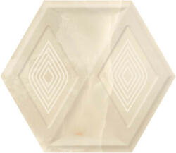 Paradyz Classica Illusion Beige Heksagon Struktura Połysk 19, 8x17, 1 Csempe