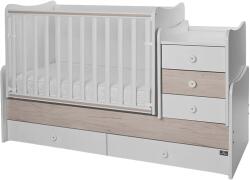 Lorelli Легло Lorelli - Maxi Plus, 3Box, 70 х 160 cm, бяло/светъл дъб (10150580045P) - baby