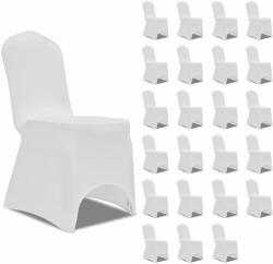  Huse de scaun elastice, 24 buc. , alb (3051636)