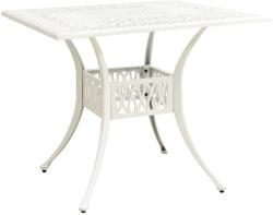 vidaXL Masă de grădină, alb, 90x90x73 cm, aluminiu turnat (315590) - comfy