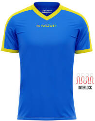 Givova SHIRT REVOLUTION INTERLOCK dressz azúrkék-sárga XS