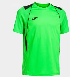 Joma CHAMPIONSHIP VII SHORT SLEEVE T-SHIRT dressz / póló fluo zöld fekete 2XL
