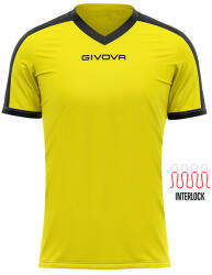 Givova SHIRT REVOLUTION INTERLOCK dressz sárga-fekete 3XS