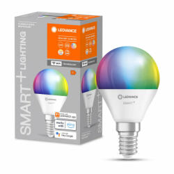 OSRAM E14 P40 LED izzó 4.9W 470lm RGBW SMART+ WiFi szabályozható mini izzó LEDVANCE (4058075778658)