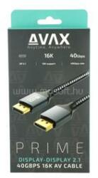 AVAX AV901 PRIME DisplayPort 2.1/40Gbps 16K/60Hz AV kábel, 2m (5999574480514) (5999574480514)