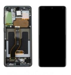 Samsung Galaxy S20 Plus Keret + LCD Kijelző + Érintőüveg, Fekete (GH82-31441A/GH82-31445A)