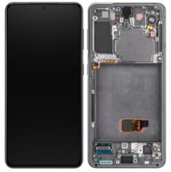 Samsung Galaxy S21 Keret + LCD Kijelző + Érintőüveg, Fekete (GH82-27255A/GH82-27257A)