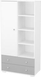  Timba szekrény Erik 1 ajtós 2 fiókos ezüst-fehér - babycenter-online
