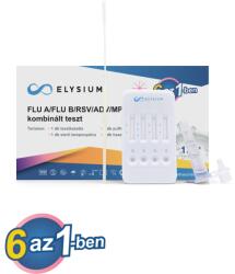 Elysium 6 az 1-ben SARS-CoV-2 & influenza A+B & RSV & ADV & MP teszt - 1 db tesztkészlet (torok/orrlyuk) - Lejárati idő: 2027-02-10
