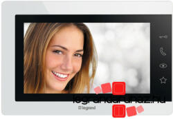 Legrand 2 vezetékes EASYKIT Essential kaputelefon kiegészítő: videó beltéri egység: 7''-os, színes kijelző, adapterrel, fehér, Legrand 363220 (363220) - legrandaruhaz