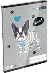 Lizzy Card Füzet LIZZY CARD A/5 32 lapos kockás 27-32 We Love Dogs Woof