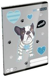 Lizzy Card Füzet LIZZY CARD A/5 32 lapos sima 20-32 We Love Dogs Woof - rovidaruhaz