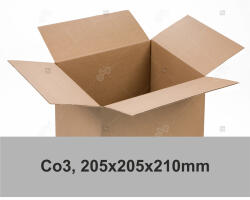 Label Print Cutie carton ondulat, natur, CO3, 205x205x210 mm (AJ8001137)