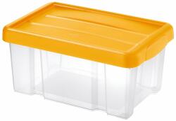 Tontarelli Puzzle doboz fedéllel, 5 l, átlátszó/narancs színű