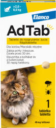 Elanco AdTab 48 mg comprimate masticabile pentru pisici impotriva purecilor si a capuselor (2-8 kg) - 1 tableta