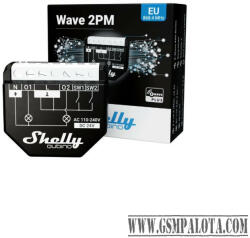 Shelly Z-Wave Pro 2PM, 1 fázisú, 2 csatornás, Teljesítménymérő, 25 A (SHELLY-QUBINOPRO2PM)