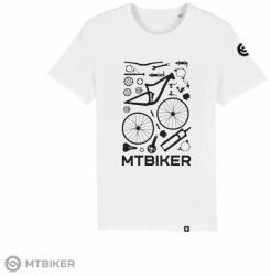 MTBIKER KOMPONENTY MTB póló, fehér (2XL)
