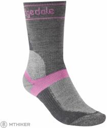 Bridgedale MTB téli súlyú T2 Merino sportcipő női zokni, szürke/rózsaszín (M)