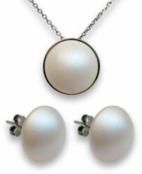 Ragyogj. hu White pearl ékszerszett - ezüst - Swarovski kristályos (glam774)